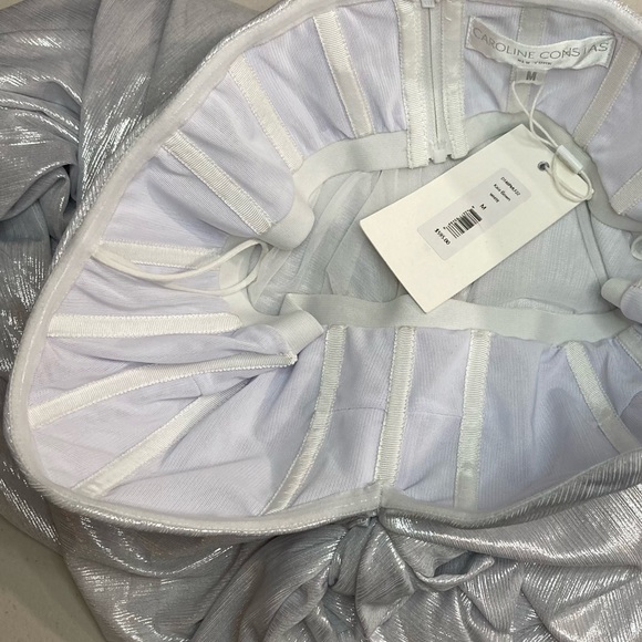 Caroline Constas Kaia Silver Gown NWT - Picture 13 of 17